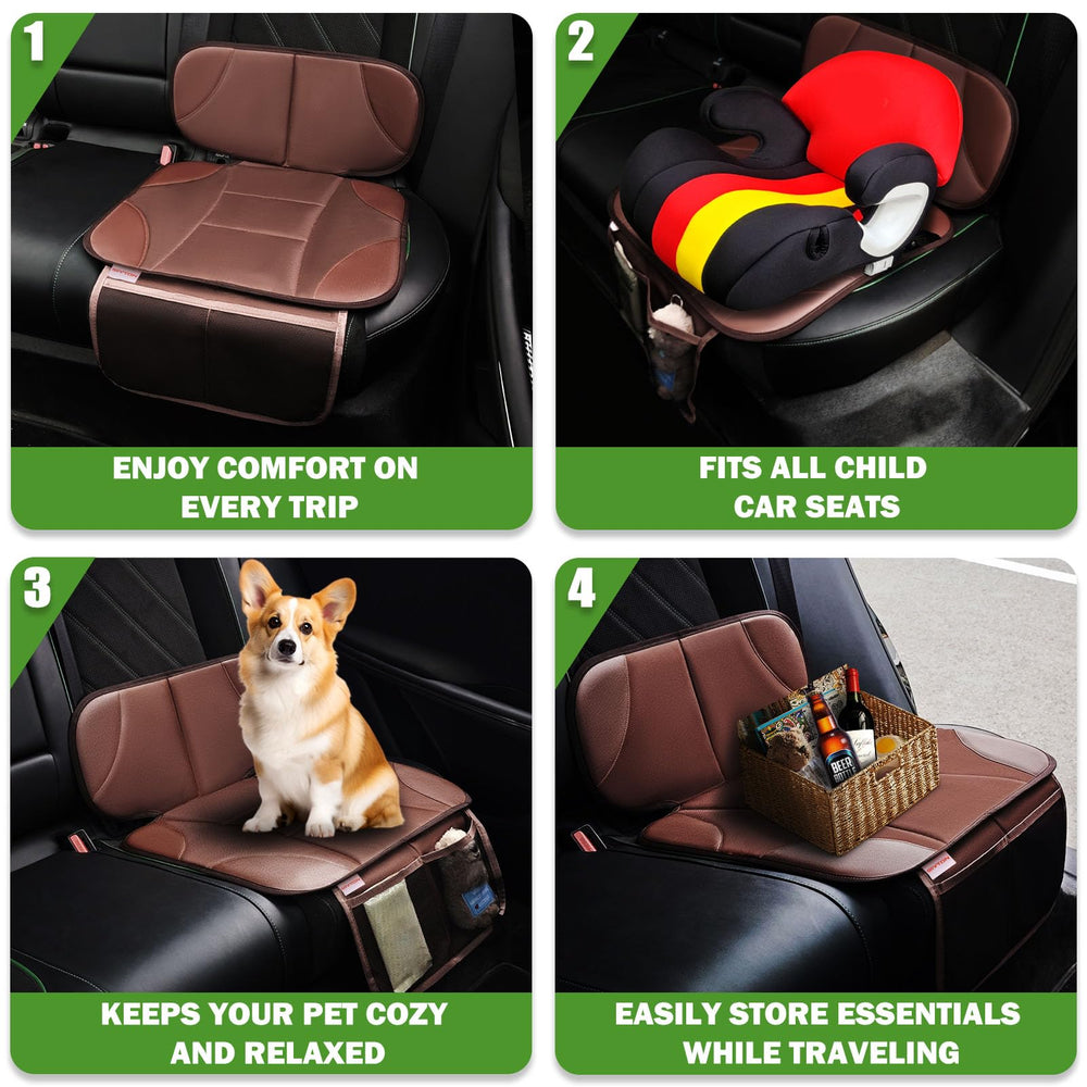 Siivton car seat protector is easy to clean and maintain after trips.