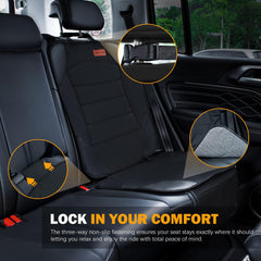 Siivton waterproof 600D Oxford fabric shields seats from spills.