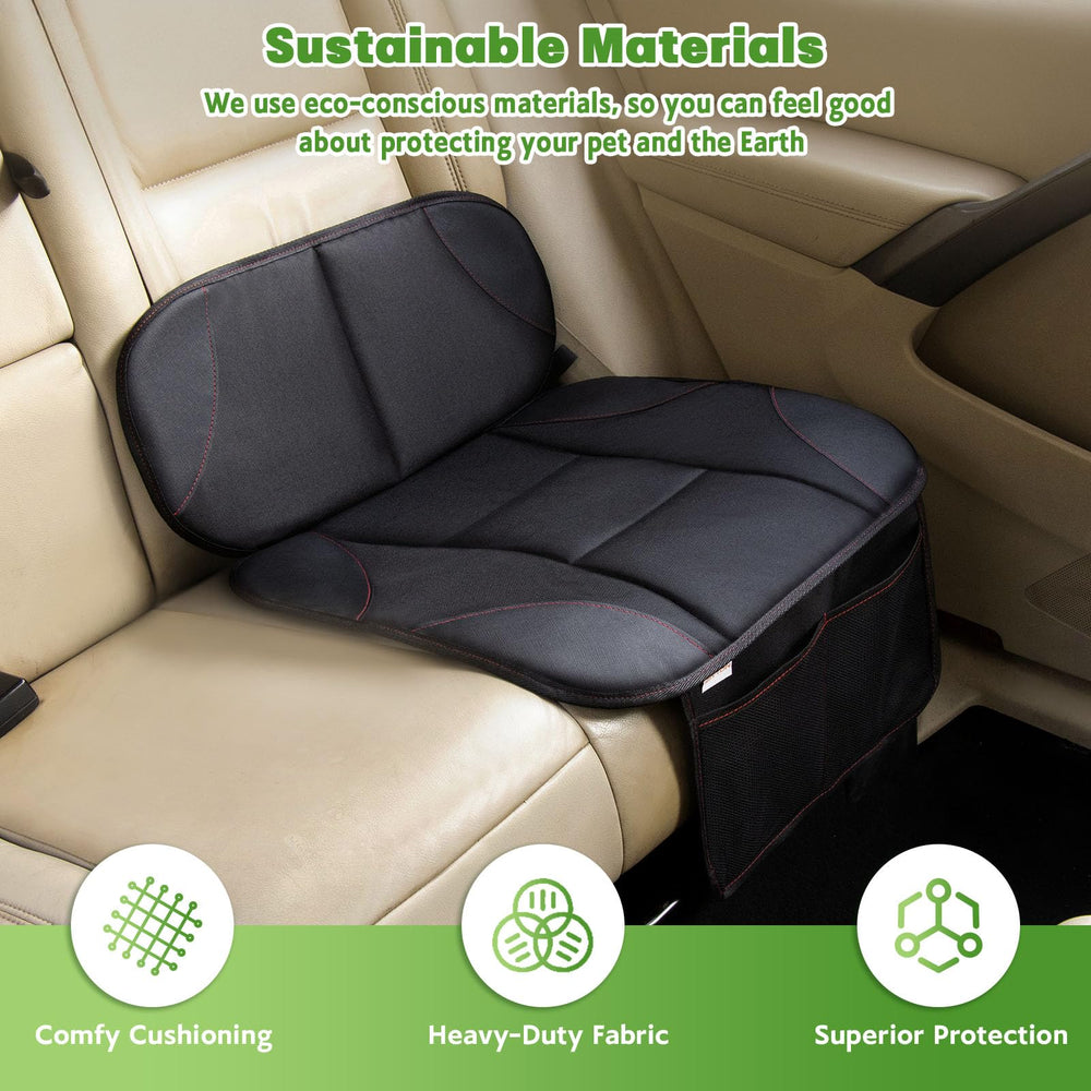Siivton Kids Booster Seat Protector is easy to wipe clean after spills and messes.