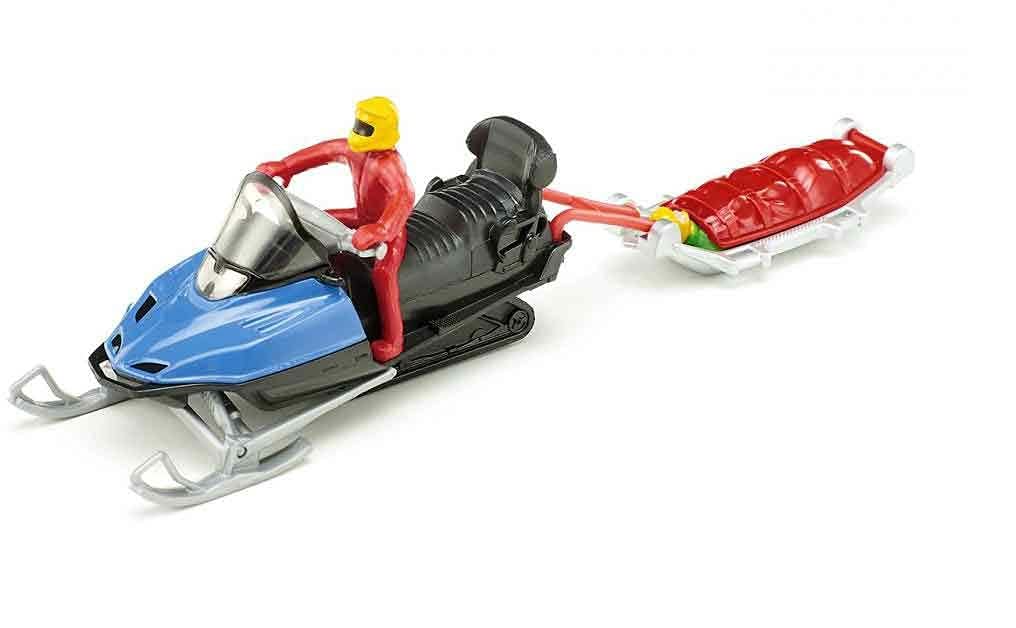 Siku 1684 snow mobile with rescue sledge in multicoloured finish, perfect for imaginative play.