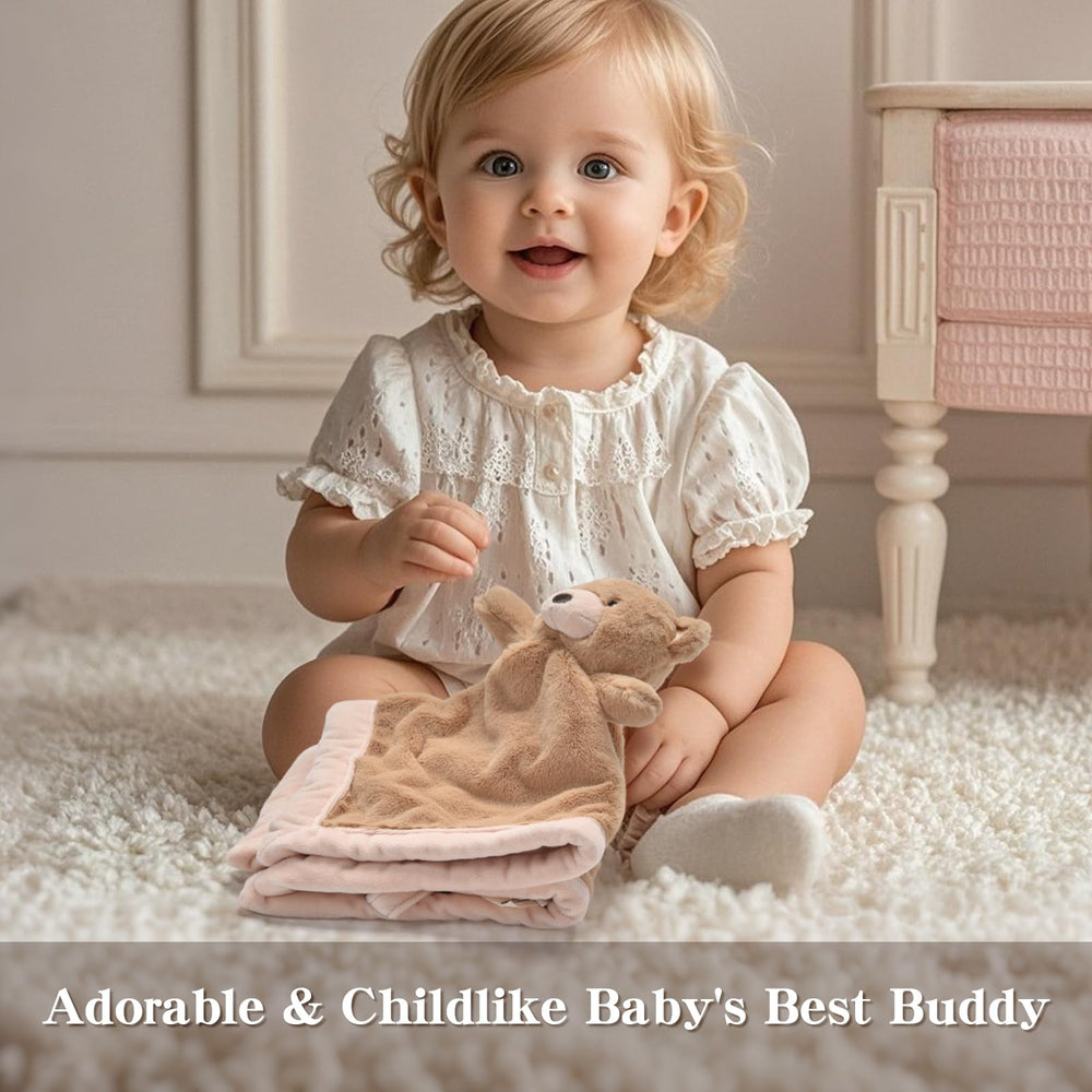 Sili Factory Baby Bear security blanket gender-neutral color fits any nursery