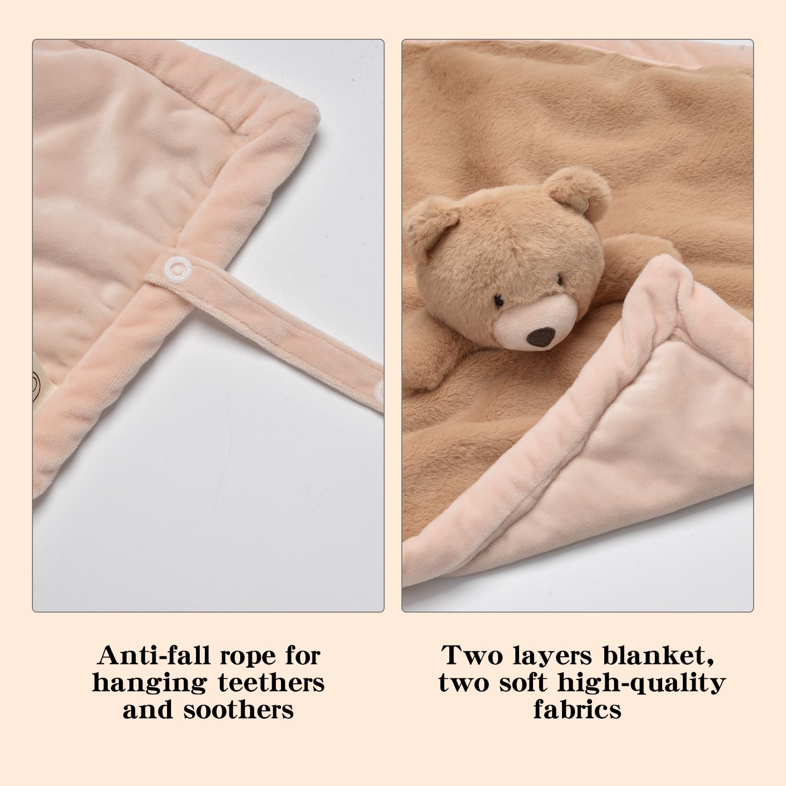 Sili Factory Baby Bear security blanket on baby crib during nap time