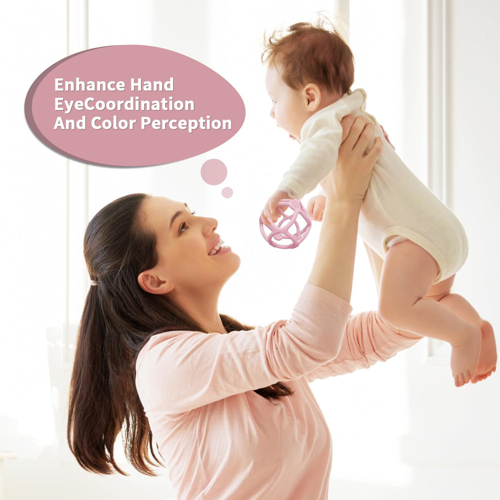 SILI FACTORY pink teether makes a thoughtful baby gift