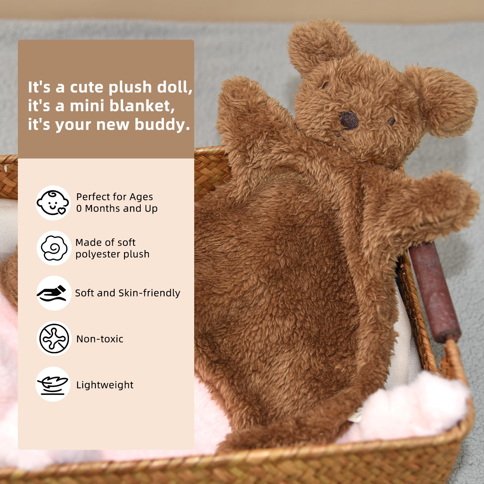 SILI FACTORY easy-care fabric reveals machine-washable lovey for busy caregivers.