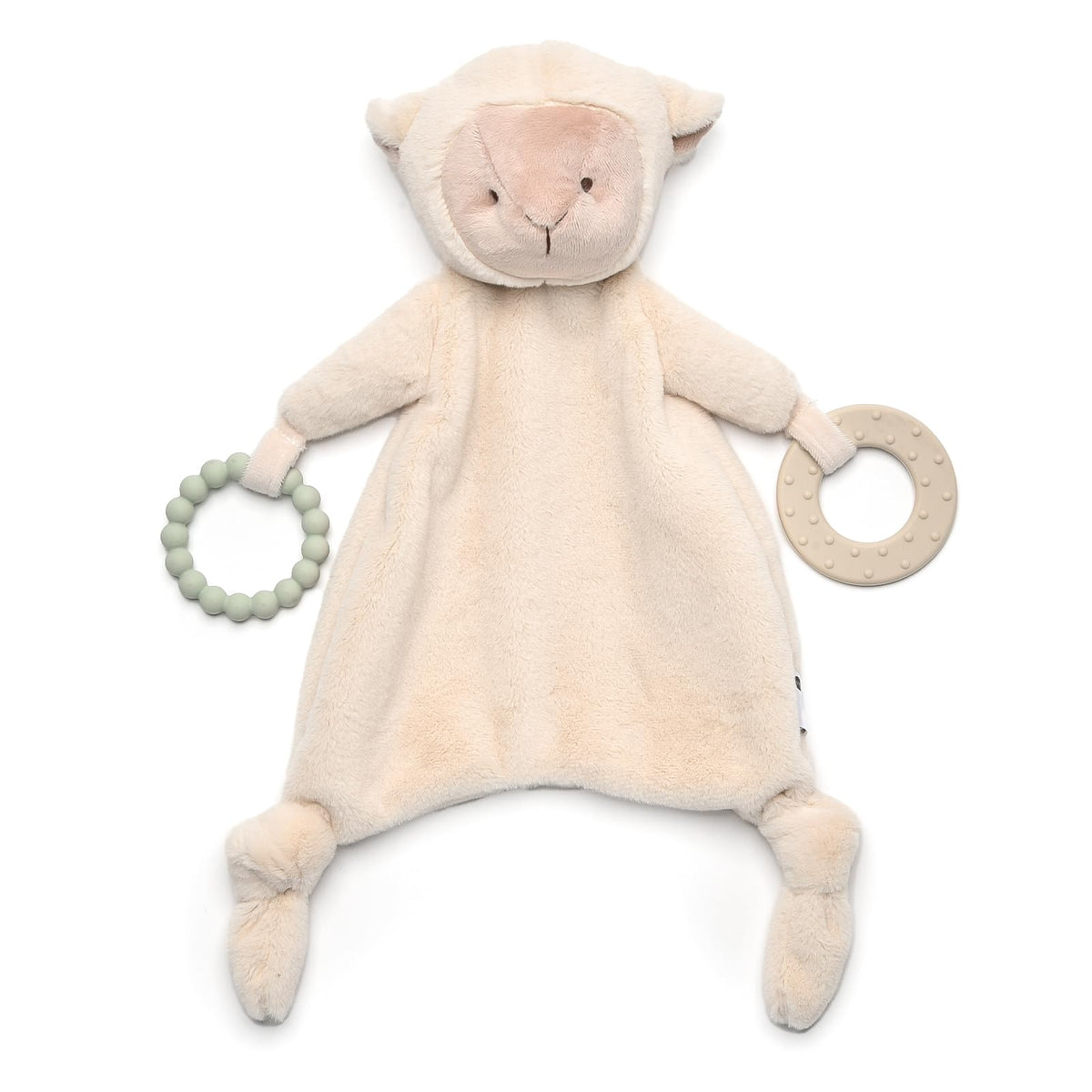 SILI FACTORY Lovey lamb teether closeup for soothing teething and cuddling.