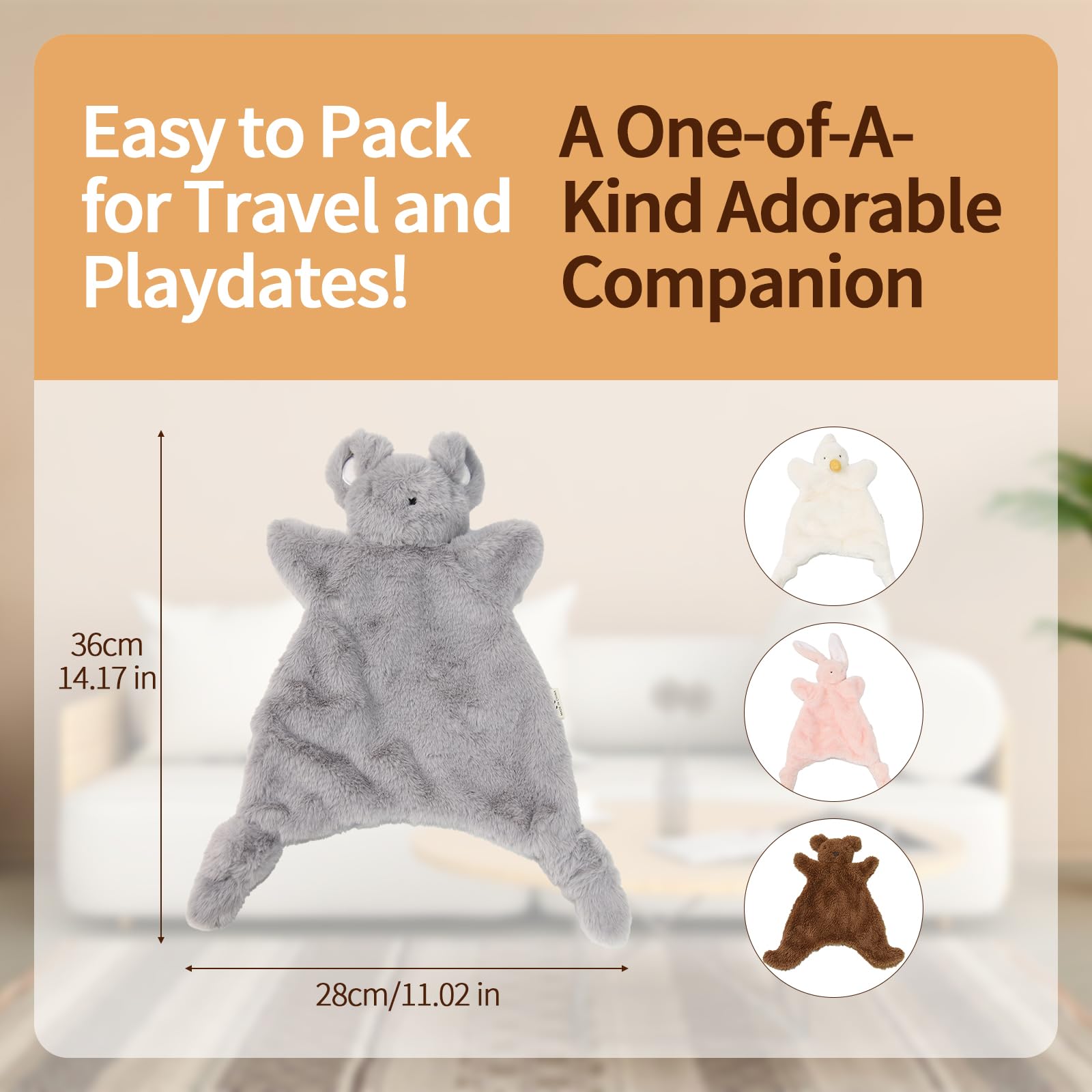 SILI FACTORY security blanket in tiny hands highlights easy grasp.