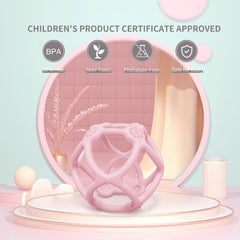 SILI FACTORY silicone teether fits small hands for easy grasp