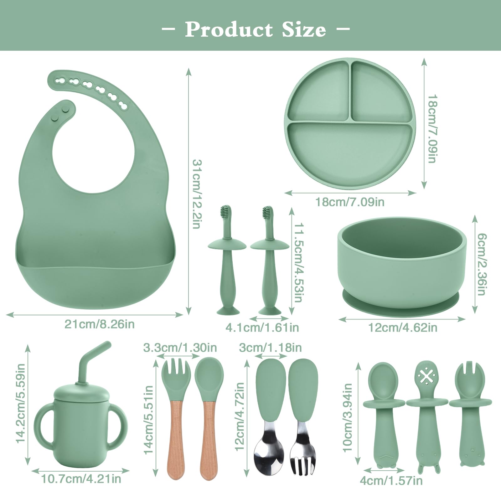 SILI FACTORY stainless steel fork and spoon set durable for babies