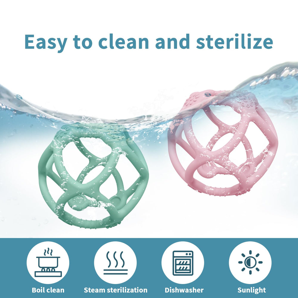 SILI FACTORY hollow ball teether helps develop hand coordination