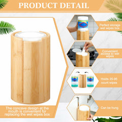 SiliFine bamboo wipe container close-up highlights durable natural material and craftsmanship.