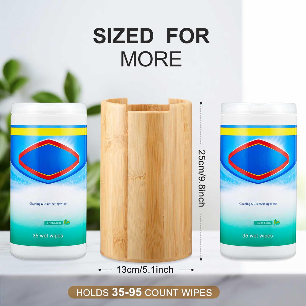 SiliFine bamboo wipes dispenser open-top for quick restocking and easy access.