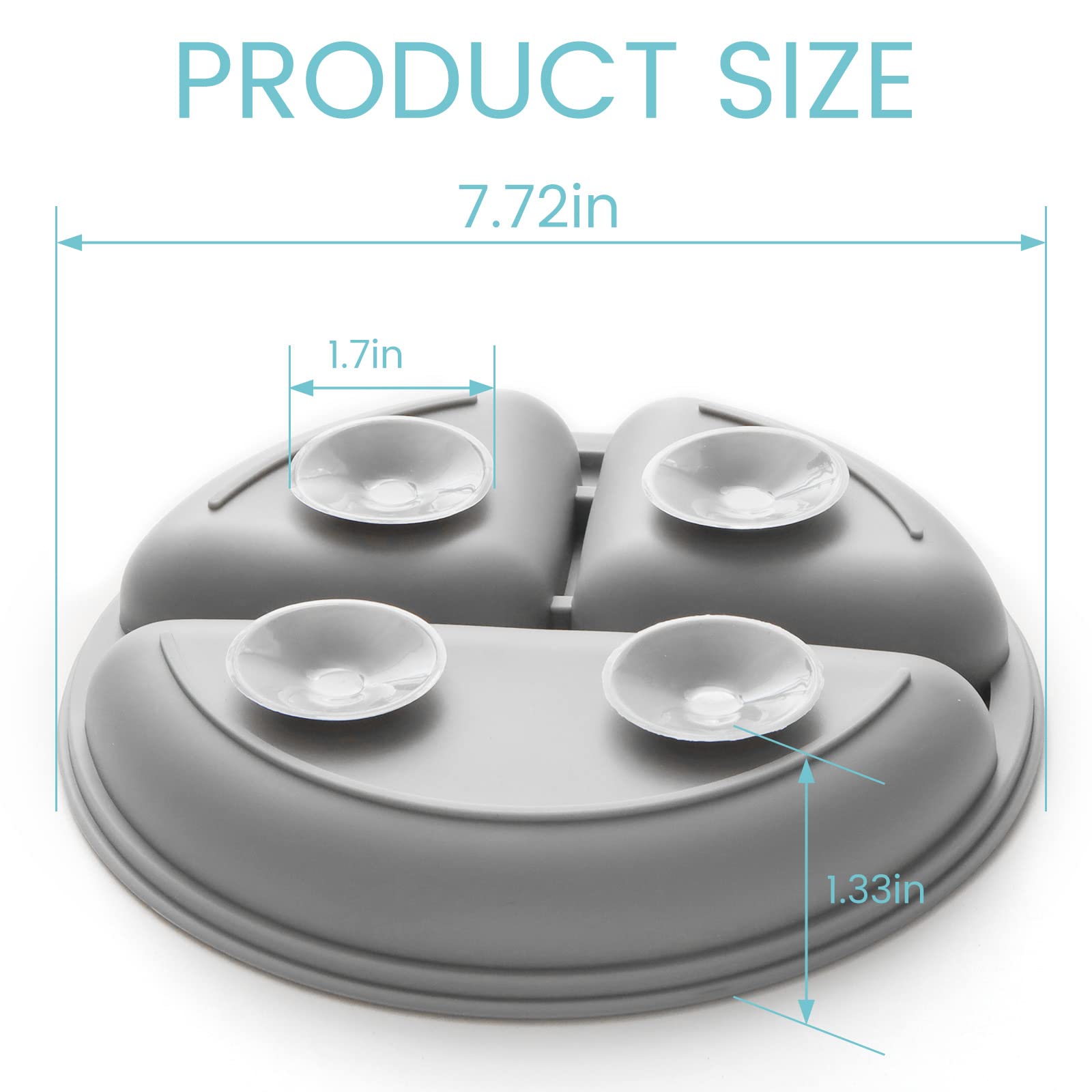 Silikong divided-compartment plate showcases BLW-ready self-feeding layout.