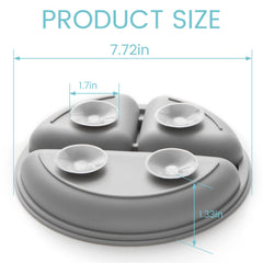 Silikong divided-compartment plate showcases BLW-ready self-feeding layout.