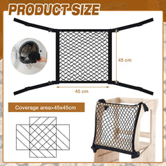 Silipull Toddlers Tower Net Guard side view demonstrating easy attachment and adaptable fit.