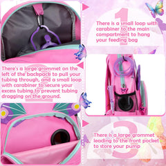 SilTriangle butterfly-feeding-backpack shoulder-strap offers comfortable, adjustable wear during outings