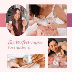 Silverette nursing cups handcrafted in Italy showcase nickel-free silver design.
