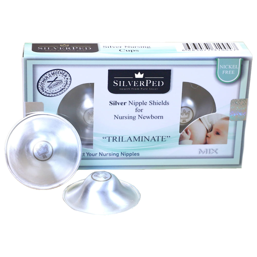 SilverPed gift-pack nipple shields emphasize a thoughtful baby shower present.