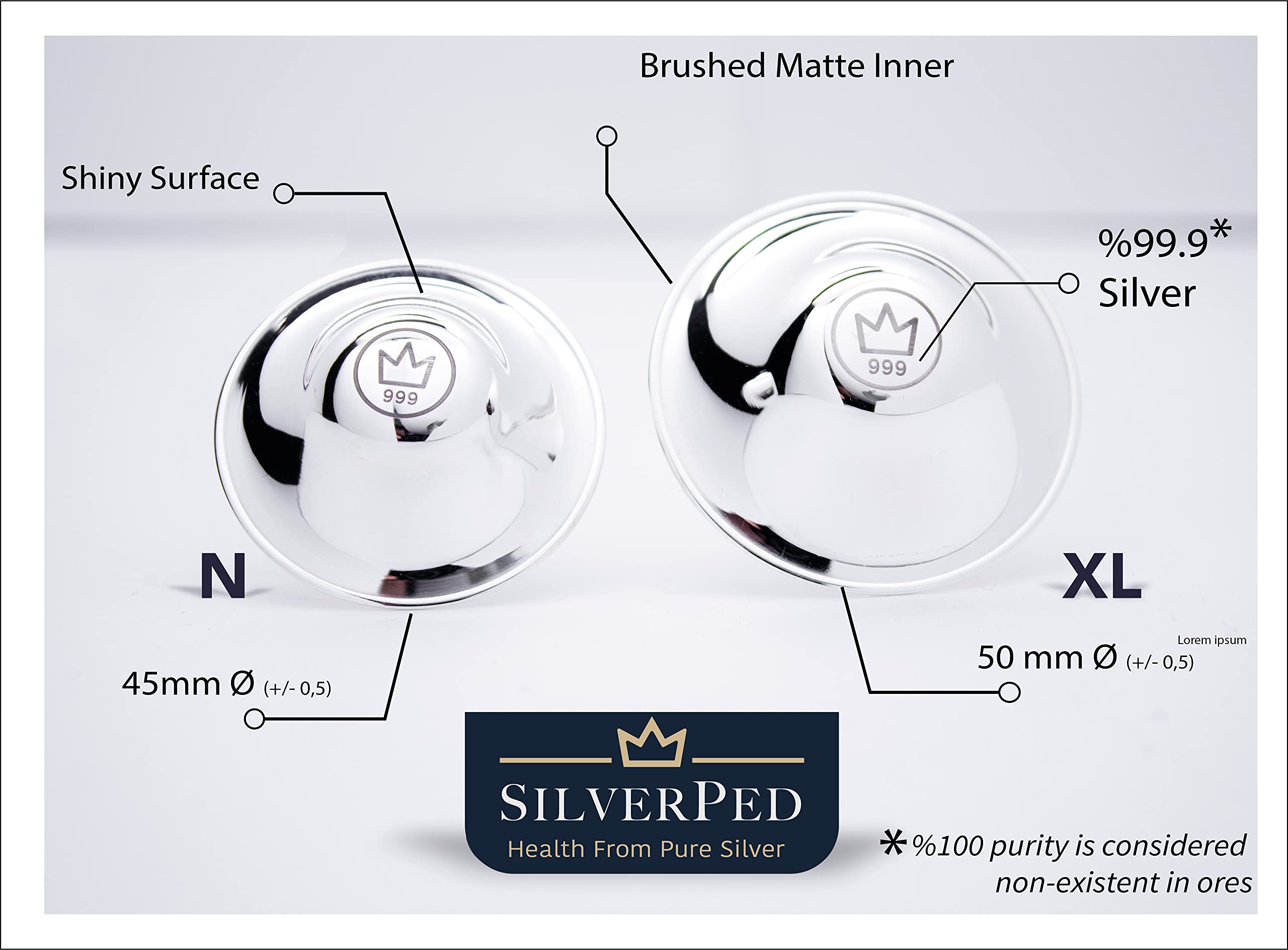 SilverPed nipple shield cleaning sponge included for easy sanitizing.