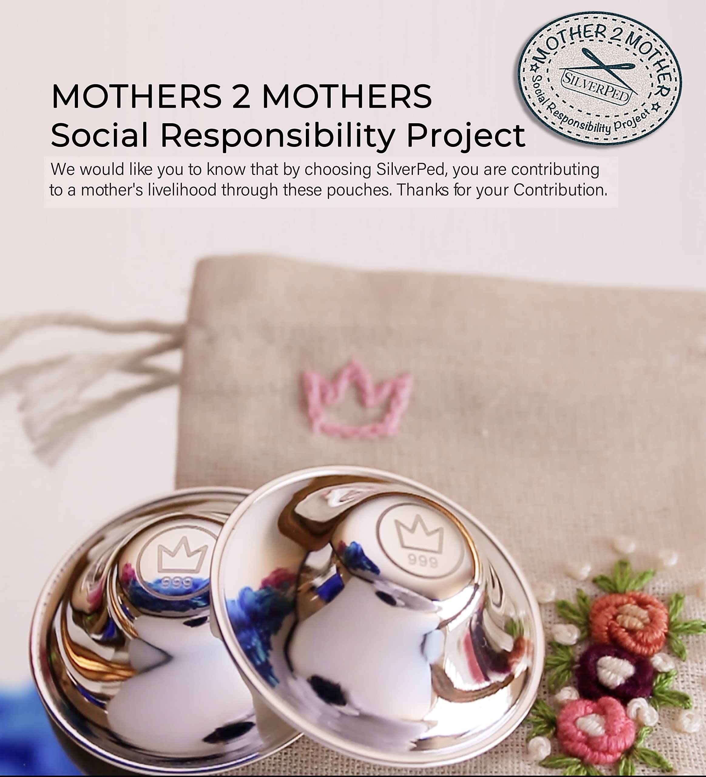 SilverPed nipple shield handmade by experienced silversmiths for quality.