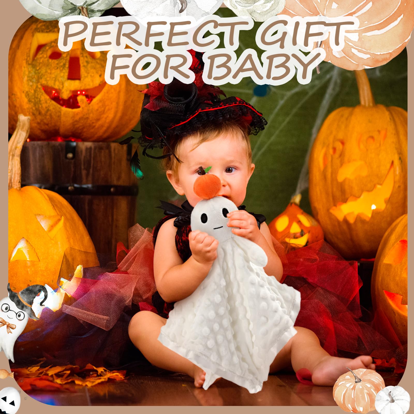 Simgoing security blanket 16x16 inch square supports easy grasp and early motor skills