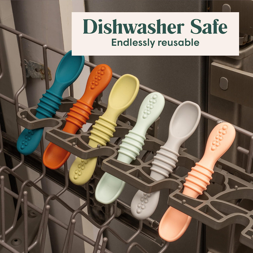 Simka Rose self-feeding spoons designed for easy cleaning.