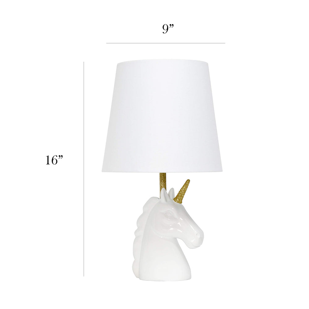 Simple Designs LT1078-GLD lamp shade close-up reveals clean matte white shade.