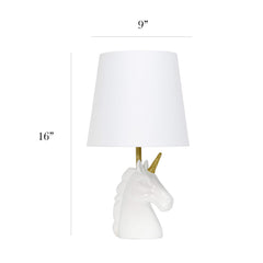 Simple Designs LT1078-GLD lamp shade close-up reveals clean matte white shade.