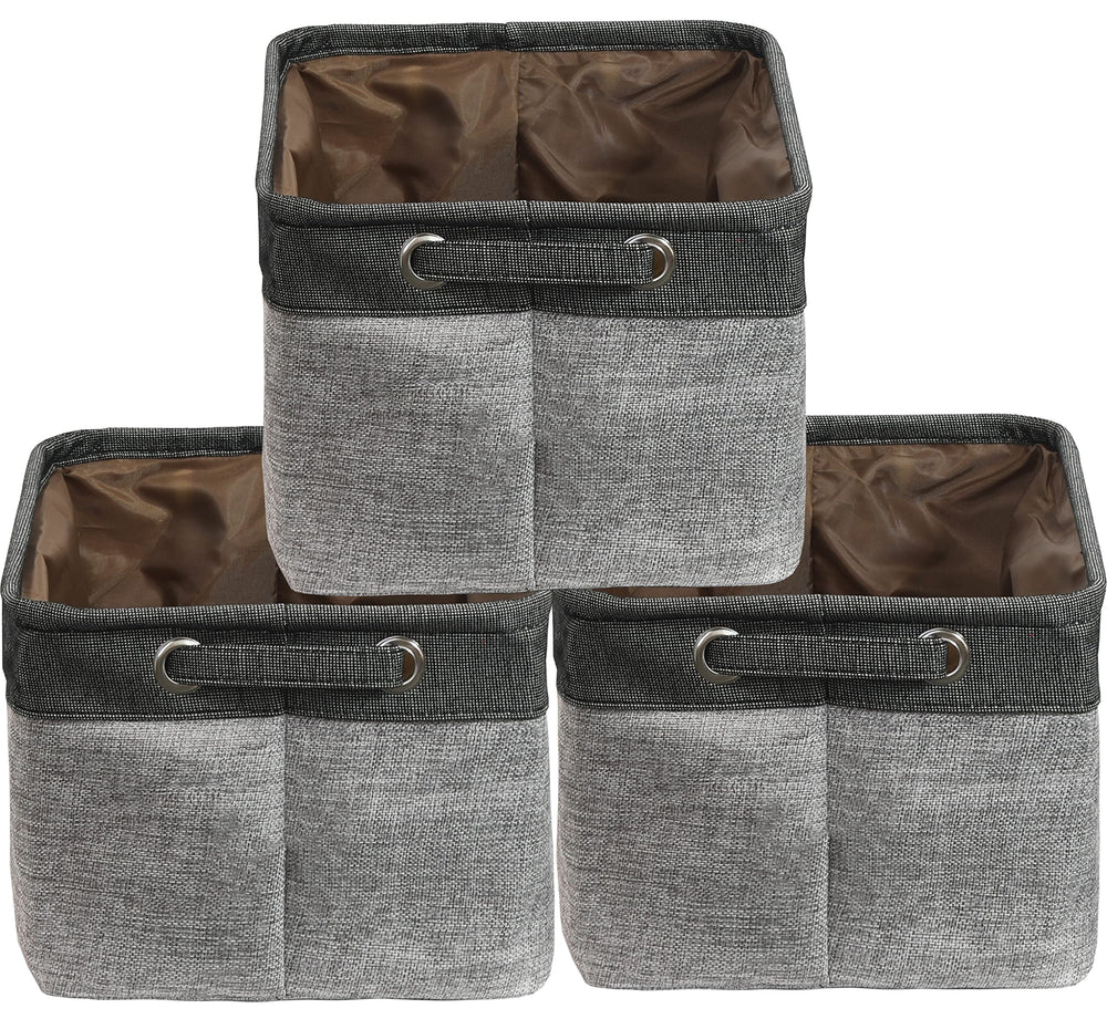 Simple Houseware storage bin demonstrates 14.4 by 10 inch capacity for clothes and accessories.