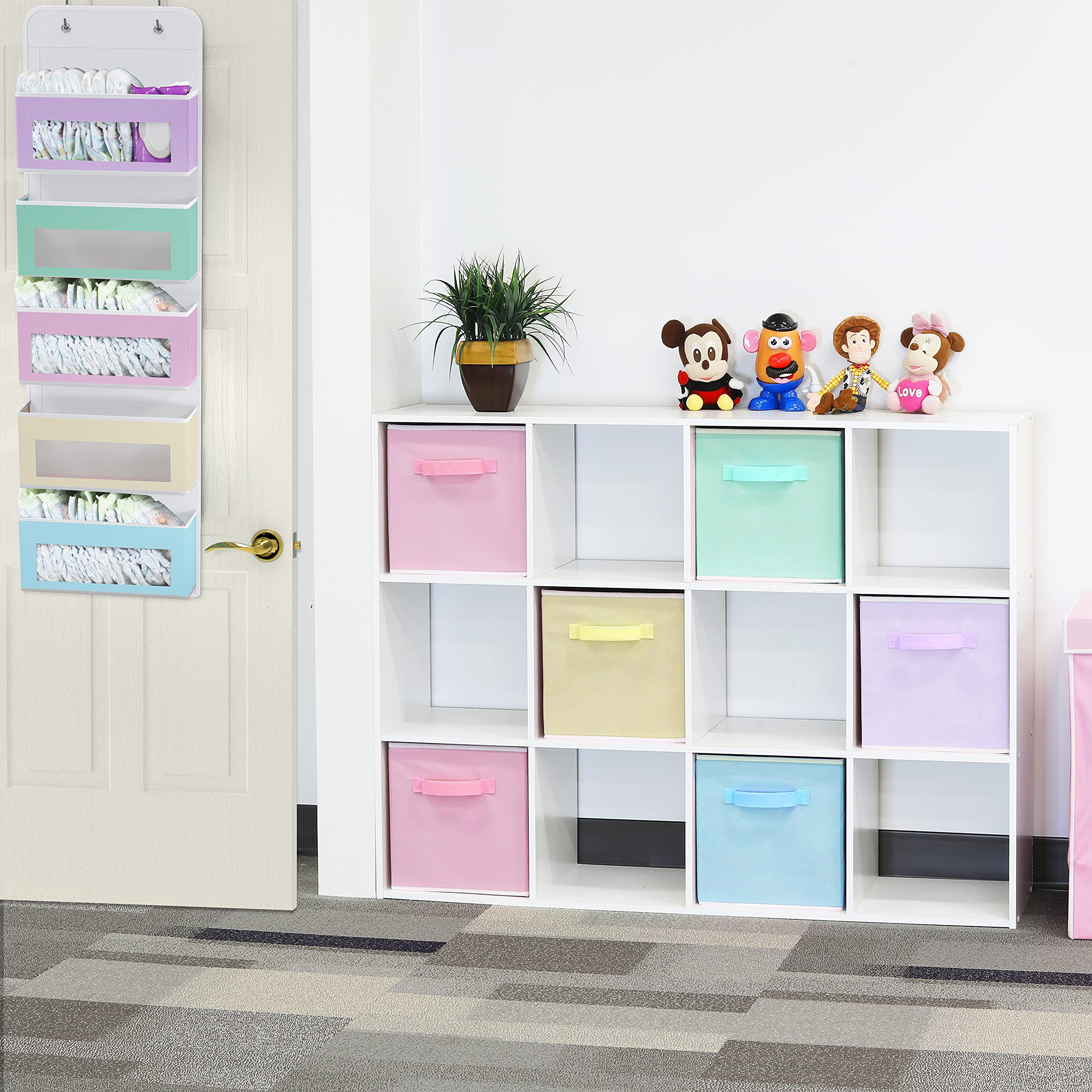 Simple Houseware clear window pockets close-up highlighting quick visibility.