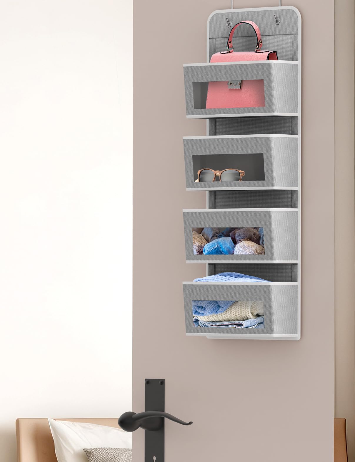 Simple Houseware compact vertical storage over doors ideal for small apartments.