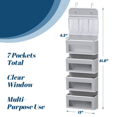 Simple Houseware over-door storage installed saves floor space and reduces clutter.