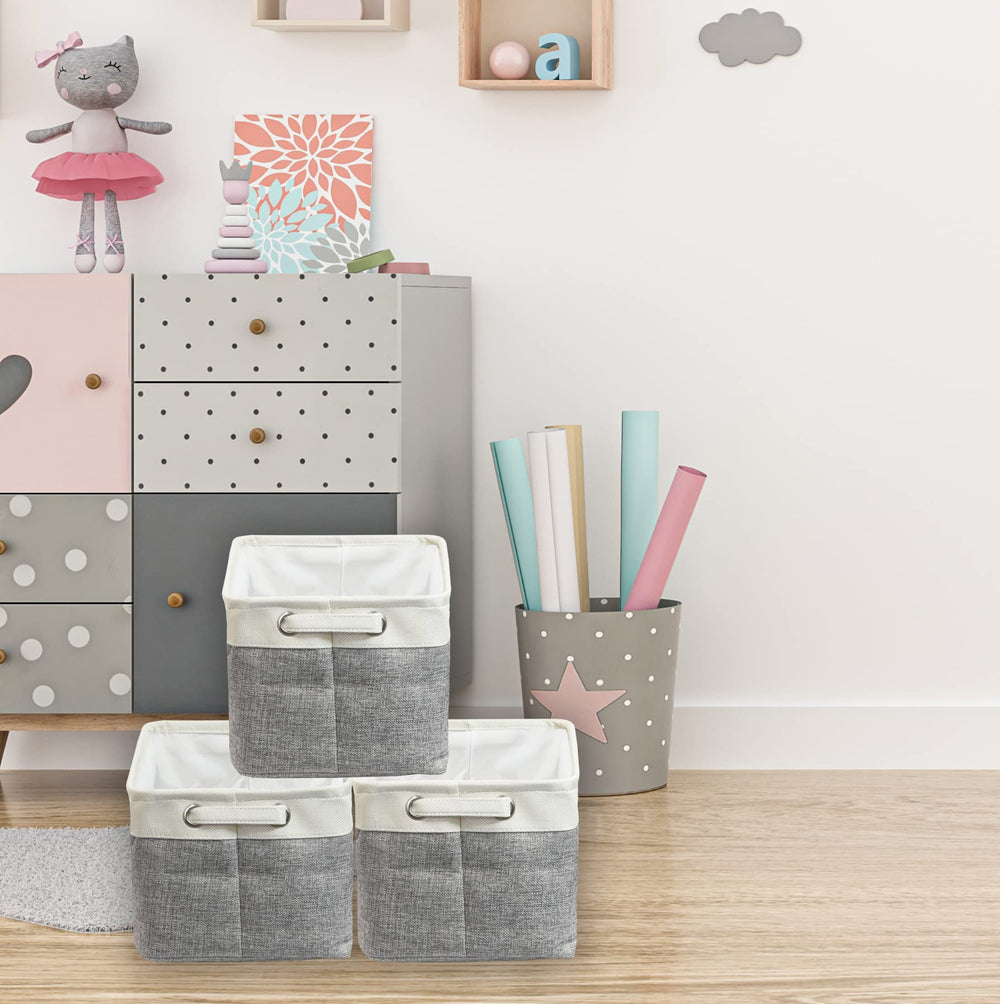 Simple Houseware storage bin gray multi-use for clothes, toys, pet supplies