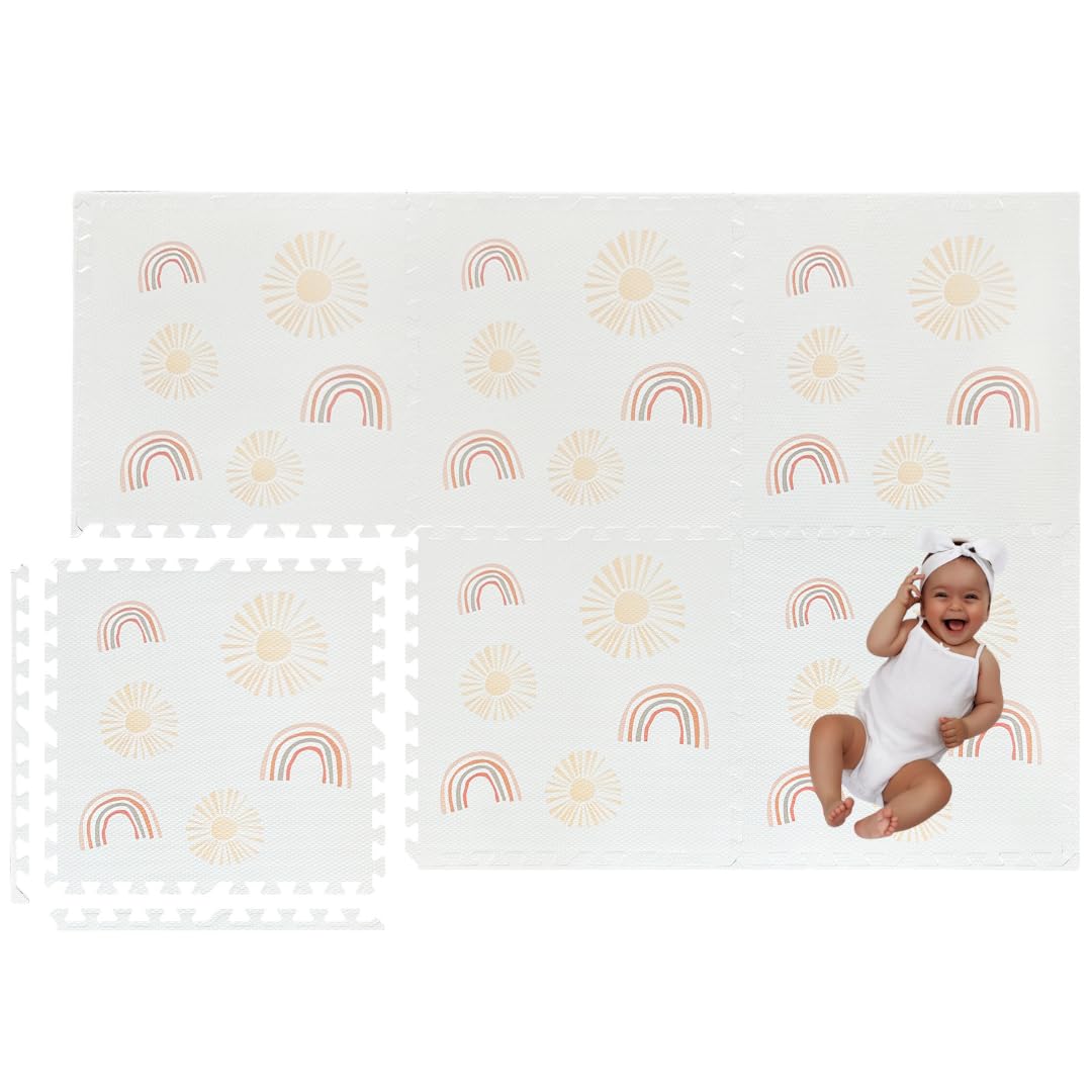 Simple Kid Co play mat assembly shows quick setup for a safe play area.