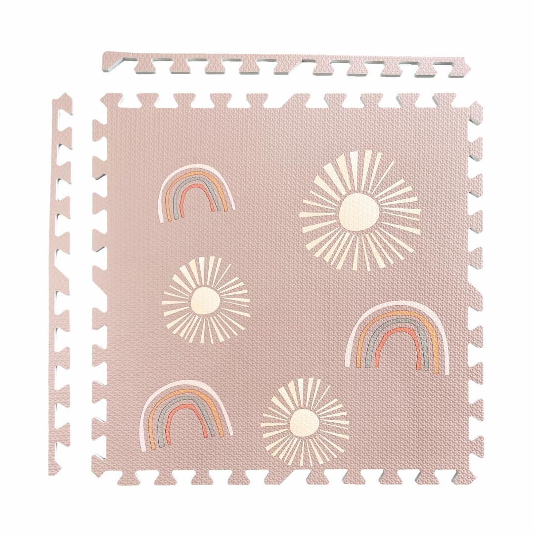 Simple Kid Co. Play Mat large play area for crawling and learning measures 47x70 inches.