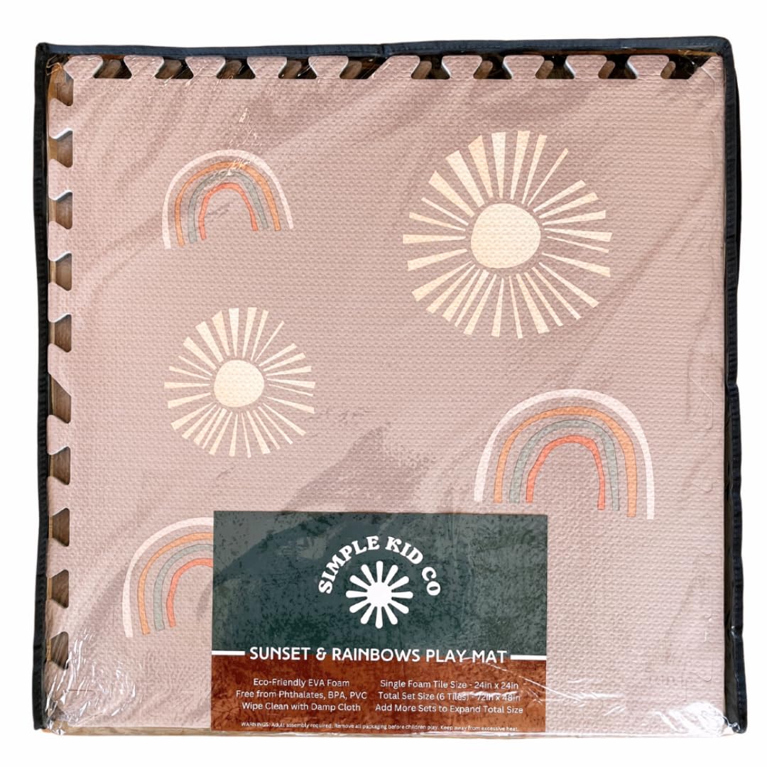 Simple Kid Co. Play Mat soft foam closeup highlights cushioned surface for gentle landings.