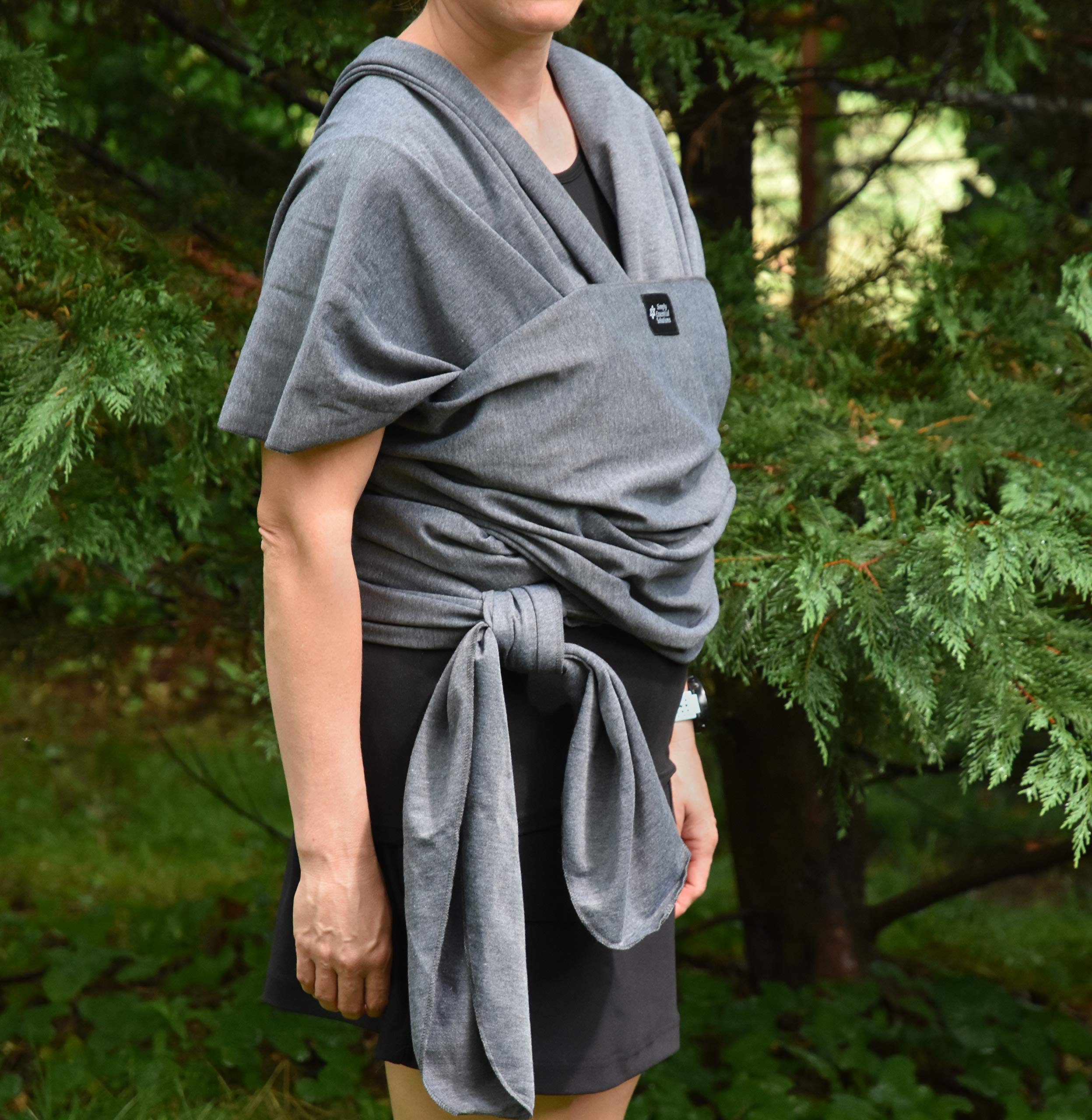 Simply Essential Solutions wrap displaying baby facing in and out wearing positions