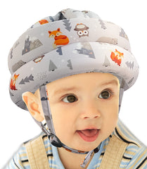 Simply Kids baby head protector front view with 360° coverage protects infants while learning