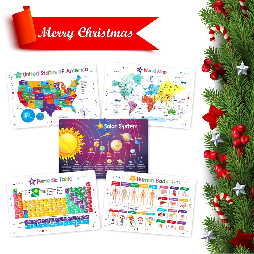 Simply Magic World map placemat with non-slip back for steady dining