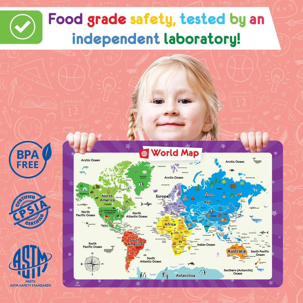 Simply Magic human body placemats enhance basic anatomy recognition during meals.