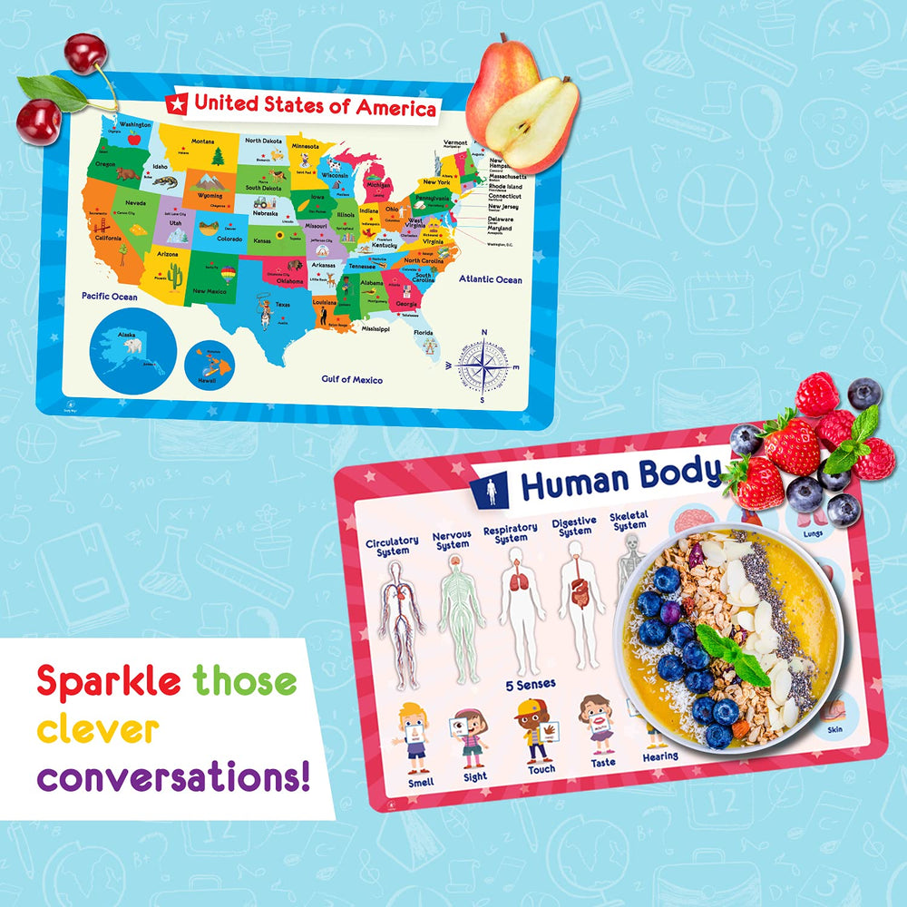 Simply Magic non-slip back placemats stay put on dining tables for stability.