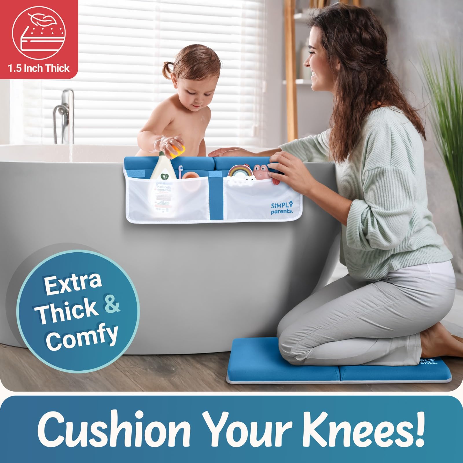 SIMPLY Parents non-slip bottom prevents slips during tub time.