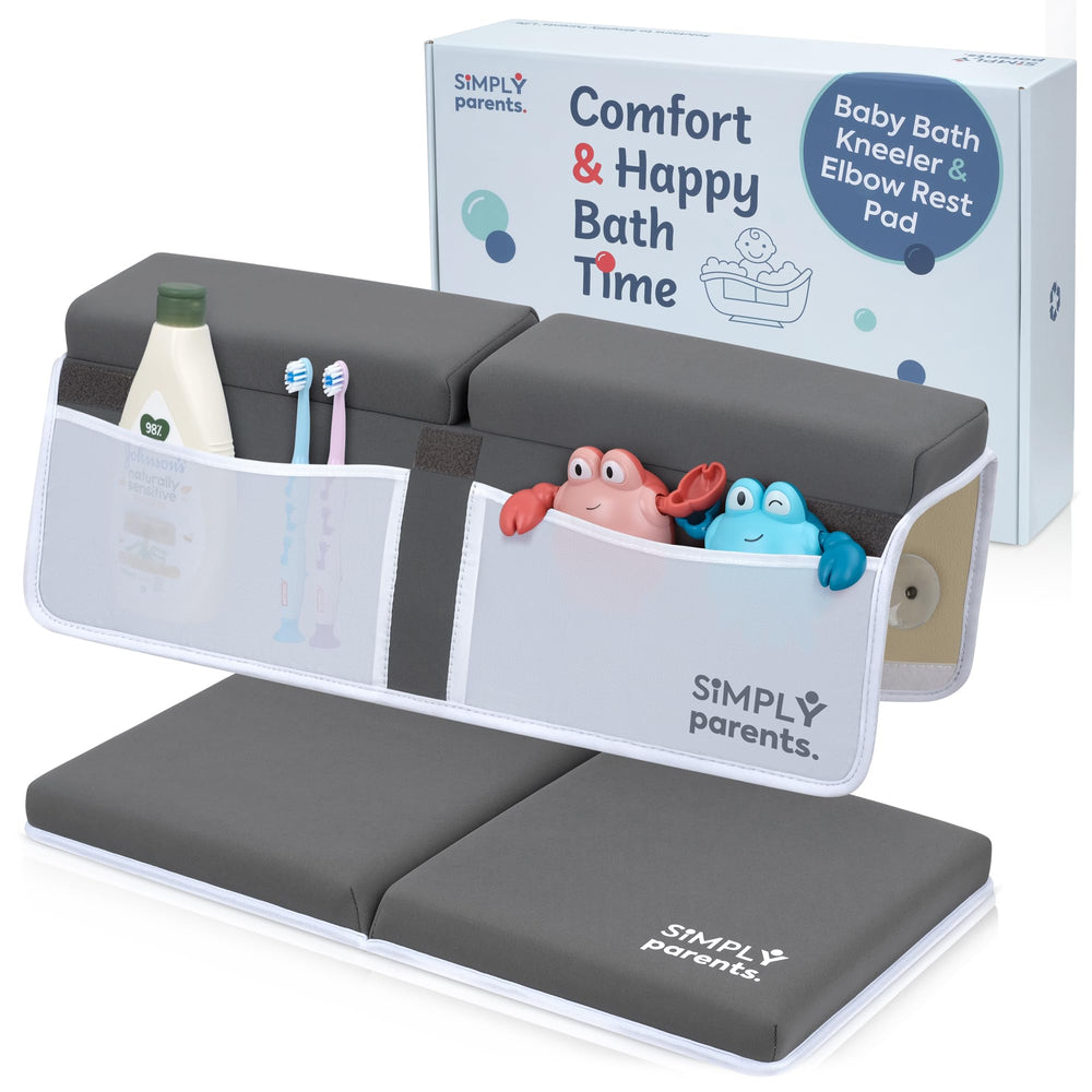 SIMPLY Parents bath kneeler memory foam cushion providing knee comfort during bathtime