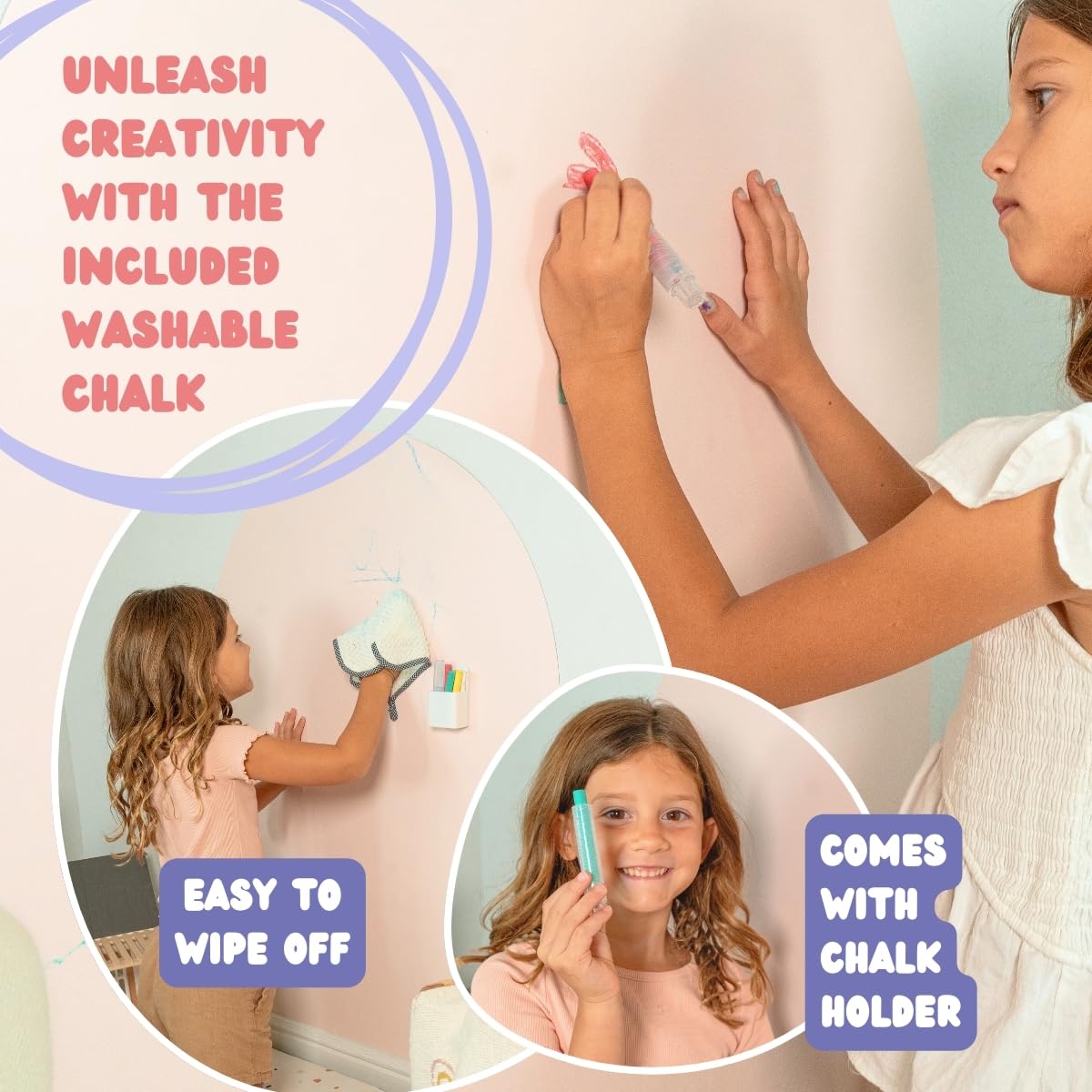 Simply Tots magnetic wall decal easy install to apply on smooth walls with no tools