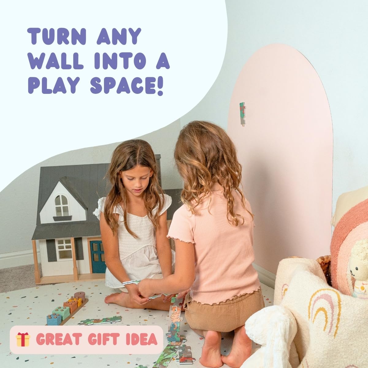 Simply Tots magnetic wall decal sparks imaginative play with color and tile-stacking possibilities