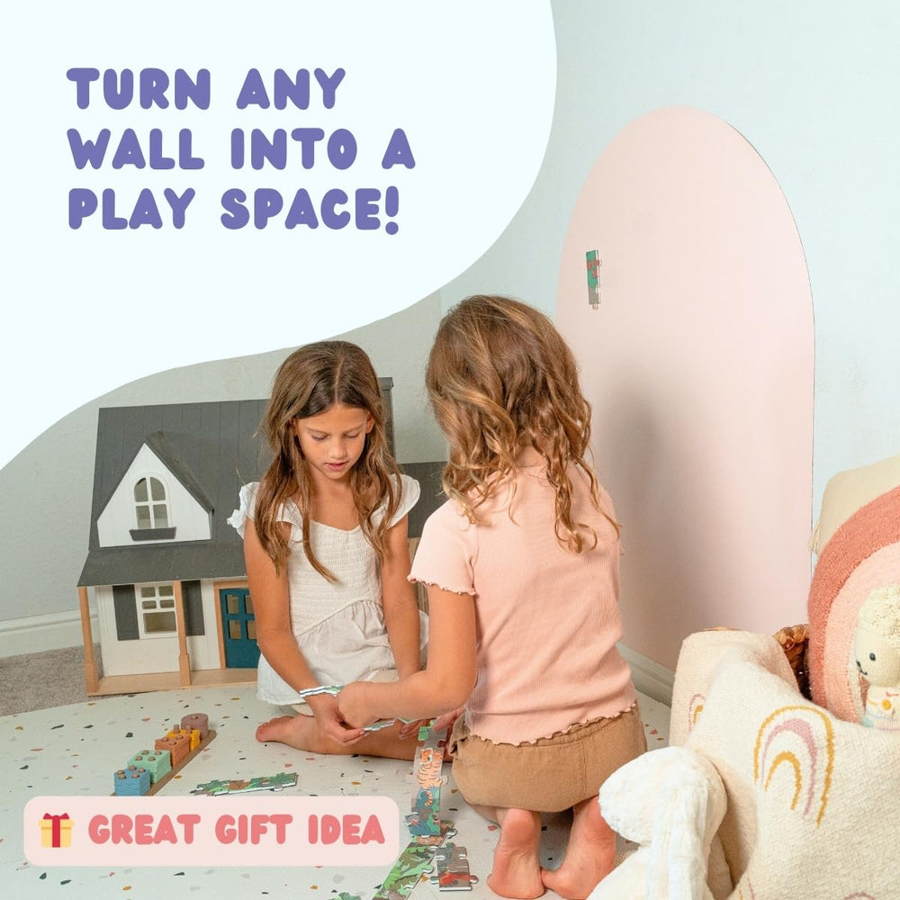 Simply Tots magnetic wall decal sparks imaginative play with color and tile-stacking possibilities