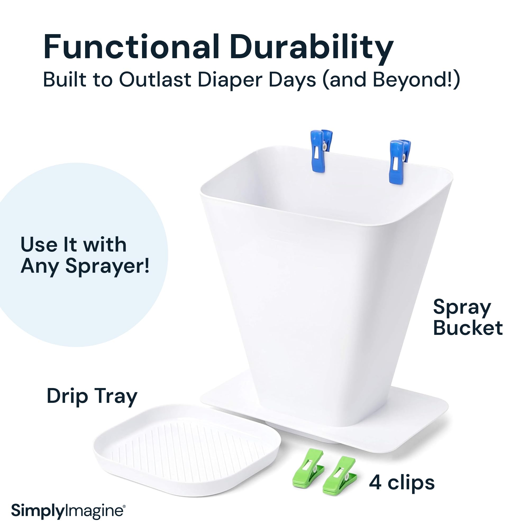 SimplyImagine drainage system reduces splashes for calmer diaper routines.