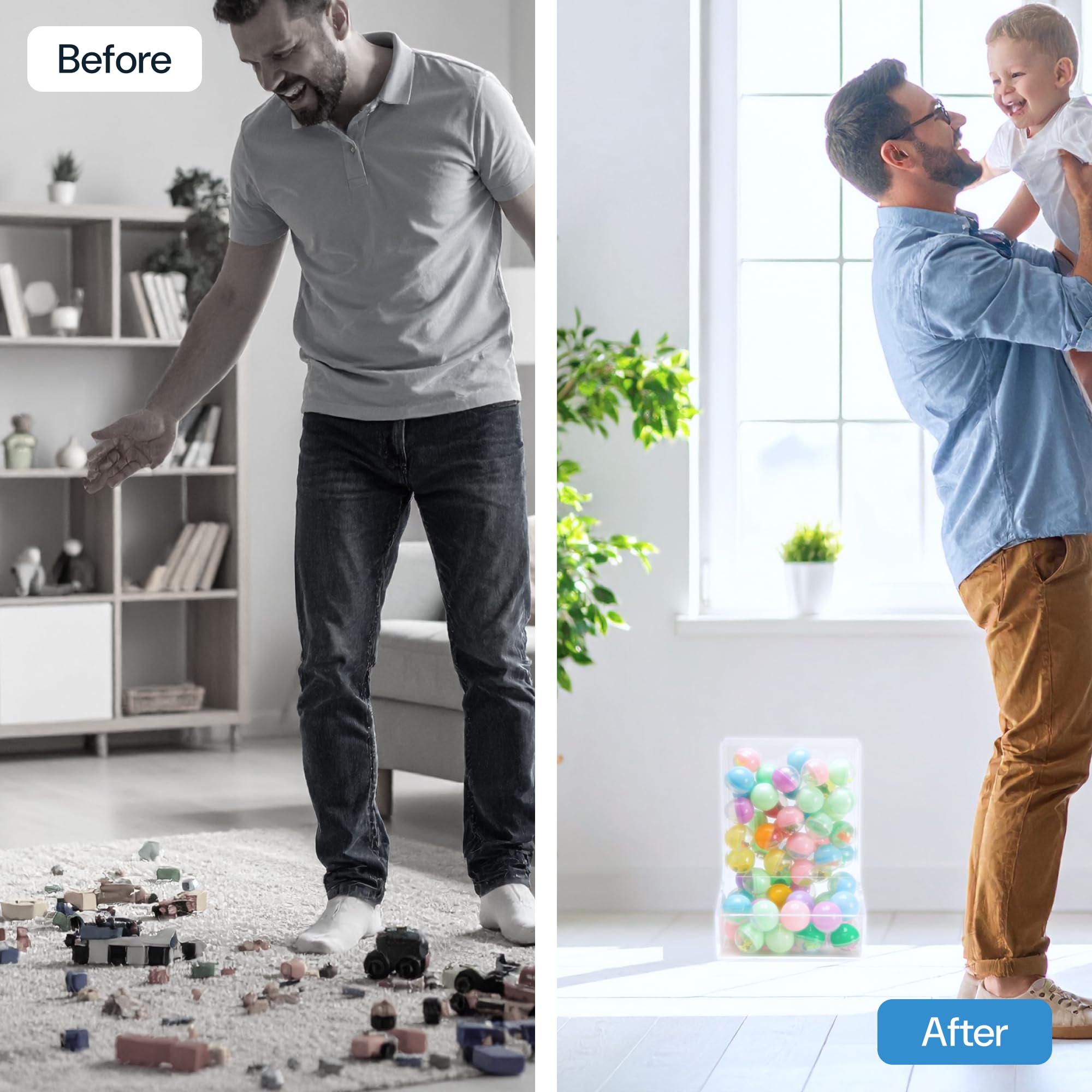 SimplyImagine easy-install wall-mounted toy holder simplifies setup