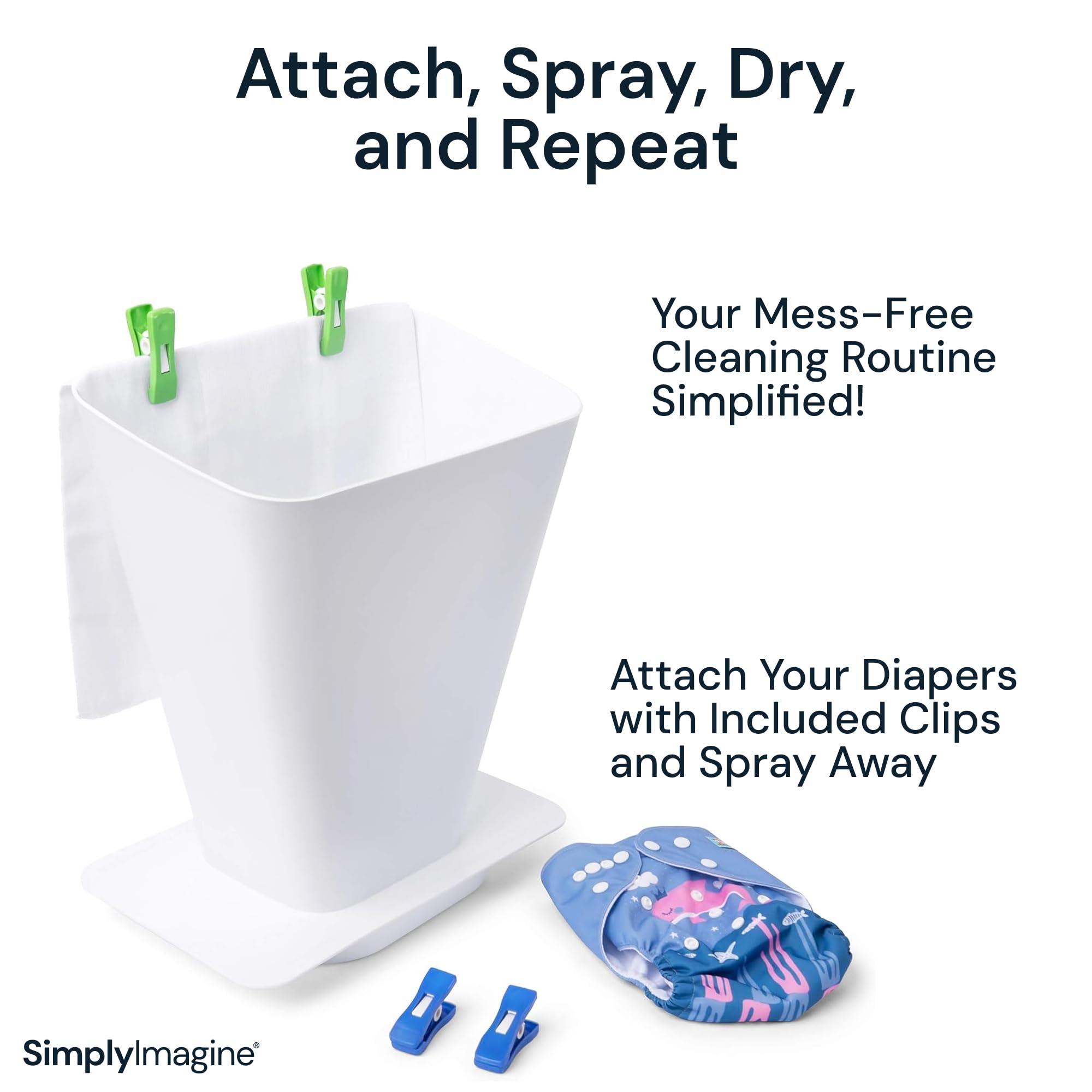 SimplyImagine stable shield stays steady during diaper changes for predictable use.