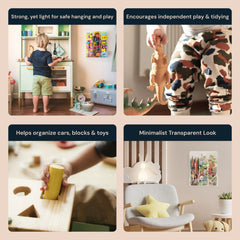 SimplyImagine triple-compartment dispenser with top-entry design ideal for organized play