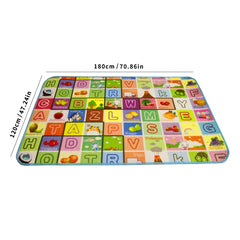 SIMPVALE Thicken double-sided pattern demonstrates stimulating animals, fruits, and letters for curious play.